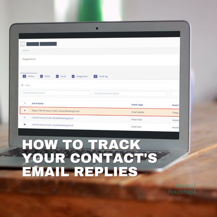 Email reply tracking in mautic admin dashboard